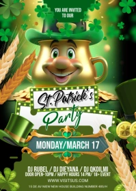 Maximalist Saint Patrick's Flyer A6 template