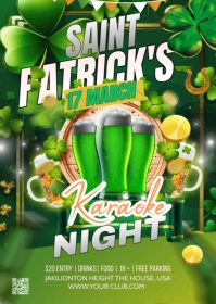 Maximalist Saint Patrick's Karaoke A6 template
