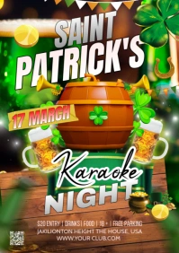 Maximalist Saint Patrick's Karaoke  A1 template