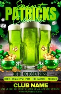 Maximalist Saint Patrick Party Half Page Wide template