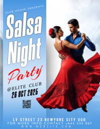 Maximalist Salsa Night Party Flyer (us Letter) template