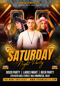 Maximalist Saturday Night Party A4 template