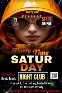 Maximalist Saturday Night Party  Pinterest Graphic template