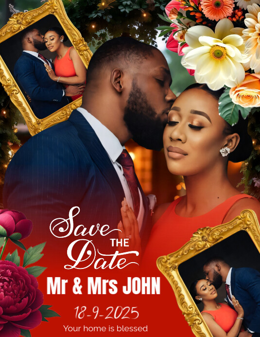 Maximalist Save The Date  Flyer (us Letter) template