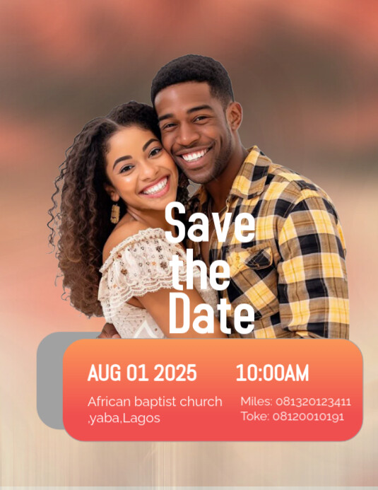 Maximalist Save The Date Flyer (us Letter) 传单(美国信函) template