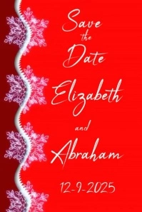 Maximalist Save The Date  Pinterest Graphic template