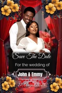 Maximalist Save The Date  Poster template