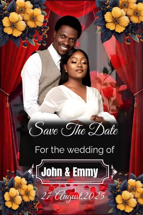 Maximalist Save The Date  Poster Iphosta template