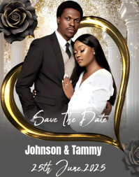 Maximalist Save The Date  Poster/wallboard template