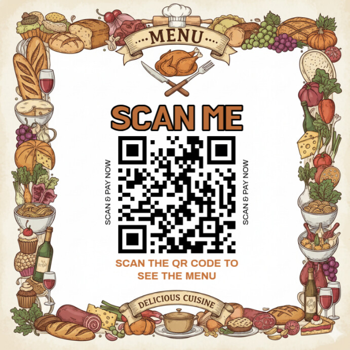 Maximalist Scan Qr Code Instagram Post Template | PosterMyWall