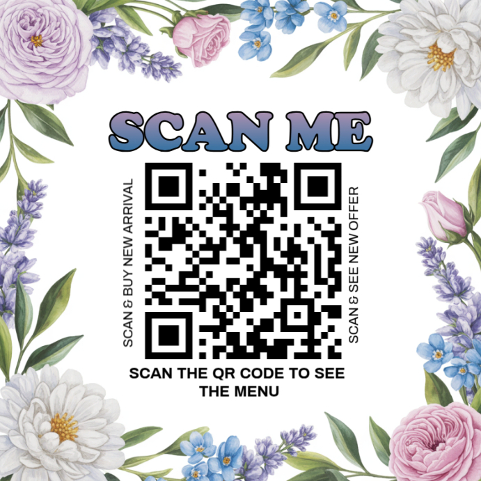 Maximalist Scan Qr Code   Instagram Post template