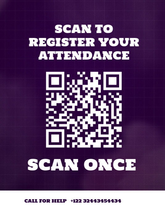 Maximalist Scan To Register | Editable Qr Code Registration Form Flyer (us Letter) template