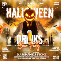 Halloween Party โพสต์บน Instagram Template