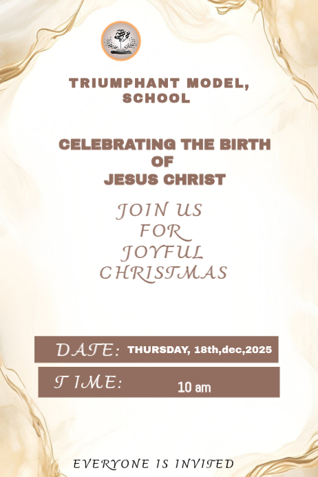 Maximalist School Christmas Carol Poster Template | PosterMyWall