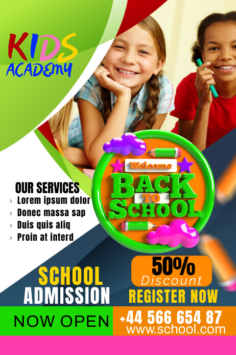 Maximalist School  Poster template