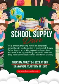 Maximalist School Supply Drive A2 template