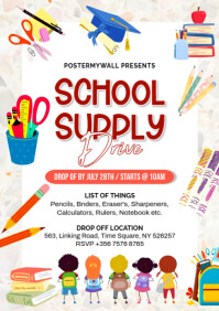 Maximalist School Supply Drive  A4 template