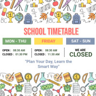 Maximalist School Timetable Instagram Post template