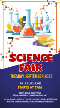 Maximalist Science Fair Announcement Instagram Story template