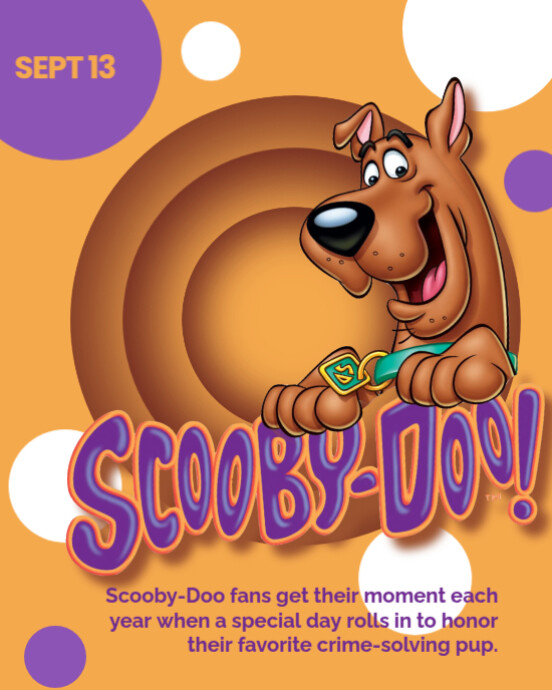 Maximalist Scooby Doo Day Instagram Portrait template