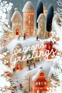 Maximalist Season's Greeting Poster template