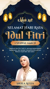 Maximalist Selamat Hari Raya Idul Fitri Instagram Story template