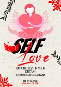 Maximalist Self Love Flyer A1 template