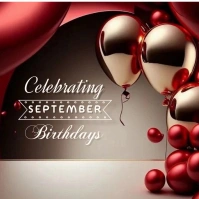 Maximalist September Birthday Instagram Post template