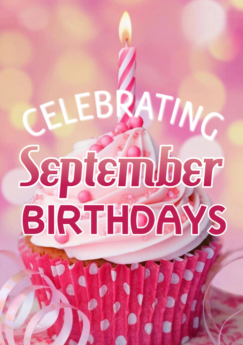 Plantilla de Maximalist September Birthdays A4 | PosterMyWall