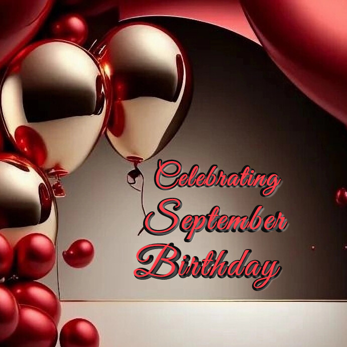 Maximalist September Birthdays Instagram Post Template | PosterMyWall