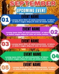 Maximalist September Upcoming Events Flyer  Instagram Portrait template