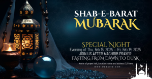 Negro Shab-e-Barat Celebration Обложка мероприятия для Facebook Template