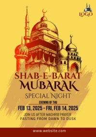 Maximalist Shab E Barat Flyer A3 template