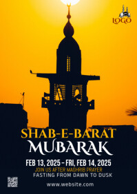 Noir Maximalist Shab E Barat Flyer  A5 A5 Template