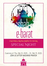 Maximalist Shab E Barat Flyer A6 template