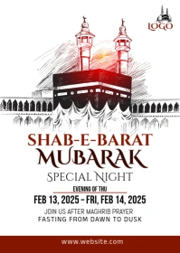Maximalist Shab E Barat Flyer A6 template