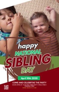 Castanho Maximalist Sibling Day Template Tabloid Tabloid