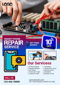 White Maximalist Smartphone Repair Services A1 A1 Template