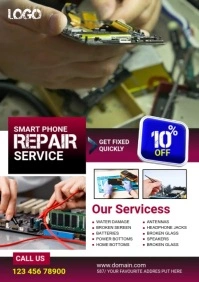 Maximalist Smartphone Repair Services A3 template