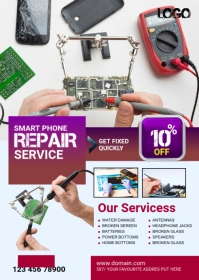 Maximalist Smartphone Repair Services A6 template