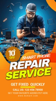 Maximalist Smartphone Repair Services Ad Template Instagram Story Instagram Story