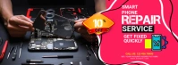 Maximalist Smartphone Repair Services Ad Template Facebook Cover Photo