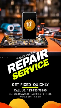 Maximalist Smartphone Repair Services Ad Template Instagram Story