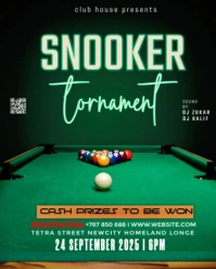 Maximalist Snooker Tornament Flyer Instagram Portrait template