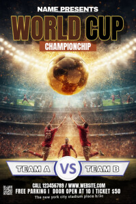 Maximalist Soccer Cup Banner 4' × 6' template