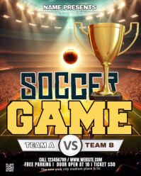 Maximalist Soccer Cup Instagram Portrait template