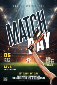 Maximalist Soccer Cup Pinterest Graphic template