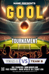 Maximalist Soccer Cup Poster template