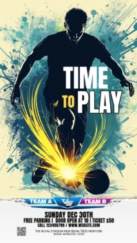 Maximalist Soccer  Facebook Story template