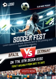 Maximalist Soccer Flyer A6 template